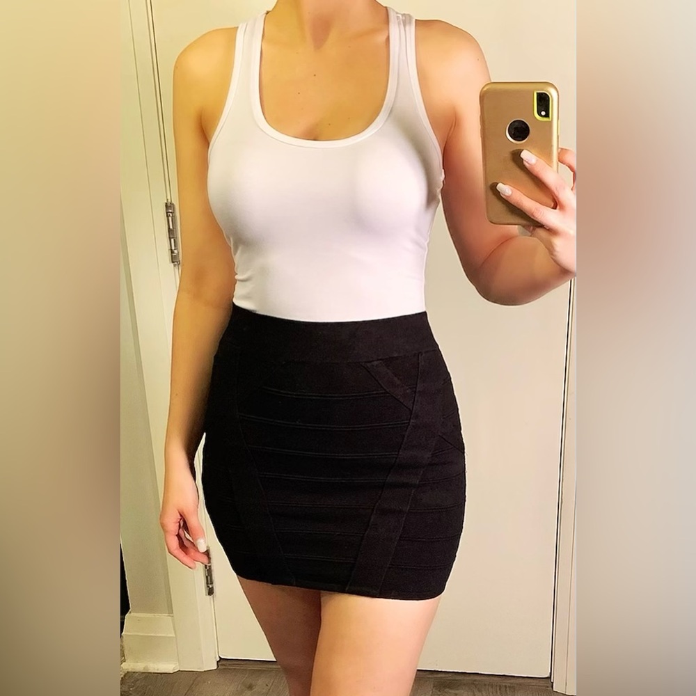 Black Bodycon Mini Skirt